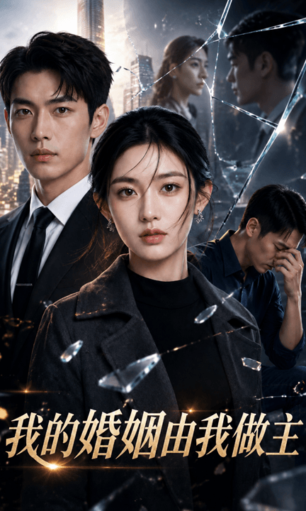 Promotional poster for 'My Marriage, My Rules' featuring a woman and man against a city skyline.